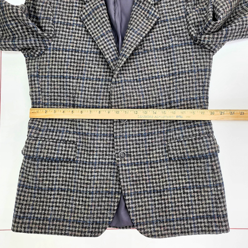 Quiet Luxury Dominic d’bruzzi Grodins Tweed Blazer Men’s M Blue Check - Picture 14 of 16